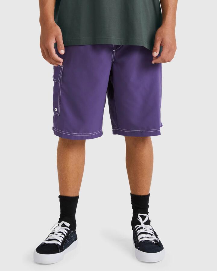 Image of Swimwear. Product name - Billabong Mens Throw On 21" Boardshorts Fig - in Fig colour by brand - Billabong