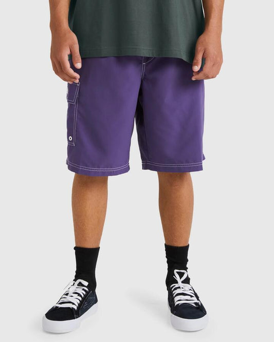Image of Swimwear. Product name - Billabong Mens Throw On 21" Boardshorts Fig - in Fig colour by brand - Billabong