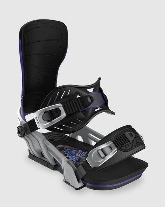 Image of Snowboards. Productname: Bent Metal - Mens Transfer Snowboard Bindings - Grey/Purple - in Grey/Purple colour by brand - Bent Metal