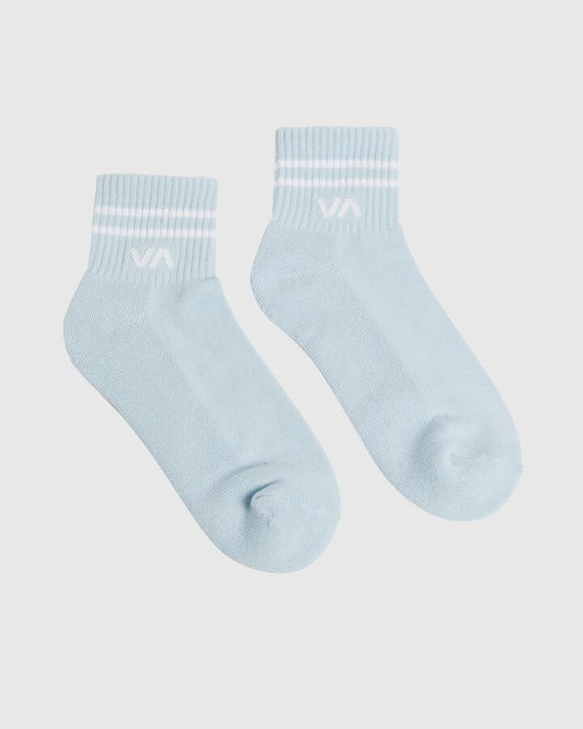 Image of Socks. Productname: RVCA - Womens Va Mini 3 Pack Crew Sock - Sky High - in Sky High colour by brand - RVCA
