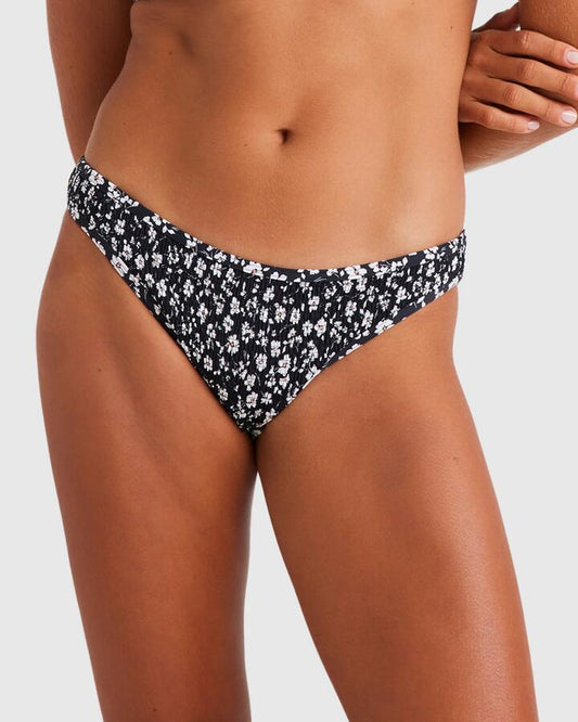 Image of Swimwear. Productname: Roxy - Womens Tropical Oasis Smock Bikini Bottom - Anthracite Tropical Oasis - in Anthracite Tropical Oasis colour by brand - Roxy