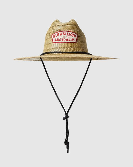 Image of Hats. Productname: Quiksilver Mens Destinado Pierside Lifeguard Straw Hat Black/Australia - in Black/Australia colour by brand - Quiksilver