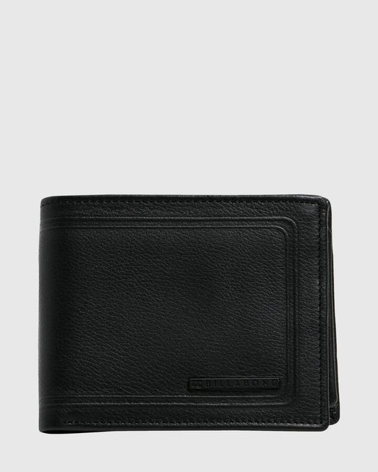 Image of Wallets & Money Clips. Productname: Billabong - Mens Scope 2 In 1 Leather Wallet - Black - in Black colour by brand - Billabong