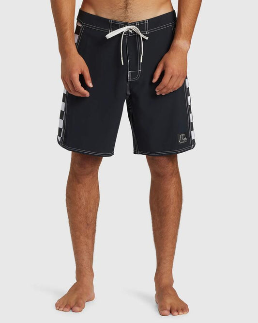 Image of Swimwear. Product name - Quiksilver Mens Original Arch 18" Boardshorts Black in Black colour by brand - Quiksilver