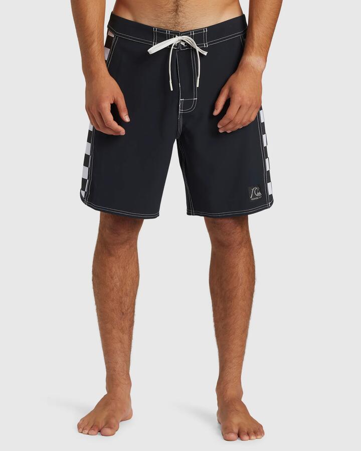 Image of Swimwear. Product name - Quiksilver Mens Original Arch 18" Boardshorts Black in Black colour by brand - Quiksilver