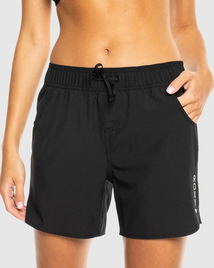 Image of Swimwear. Product name - Roxy Womens Wave 5" Boardshorts Anthracite in Anthracite colour by brand - Roxy