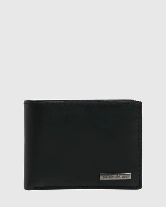 Image of Wallets & Money Clips. Productname: Quiksilver - Mens Gutherie Leather Wallet - Black - in Black colour by brand - Quiksilver