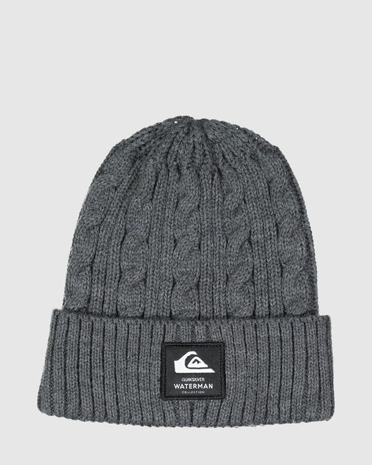 Image of Hats. Productname: Quiksilver - Mens Cable Beanie - Charcoal Heather - in Charcoal Heather colour by brand - Quiksilver
