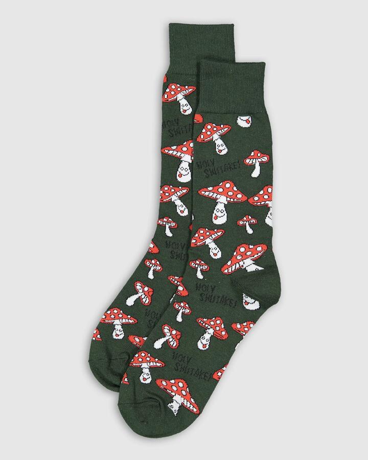 Image of Socks. Productname: Kustom - Mens Mushrooms Crew Socks - Multi - in Multi colour by brand - Kustom