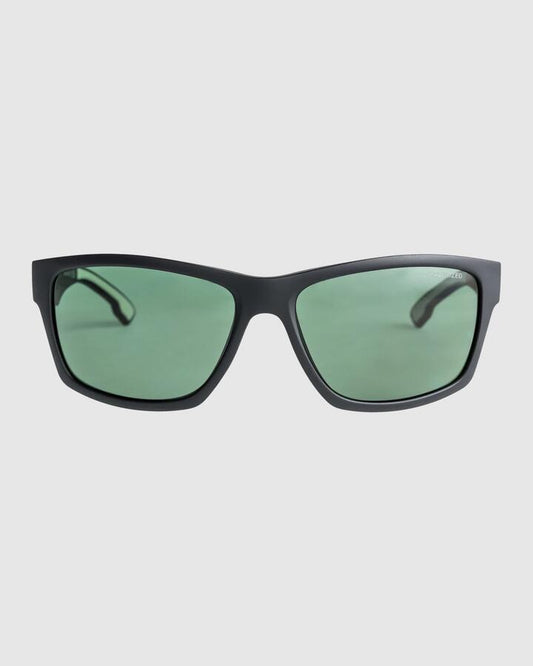 Image of Sunglasses. Productname: Quiksilver - Trailway Polarized Sunglasses - Black/Green Plz - in Black/Green Plz colour by brand - Quiksilver