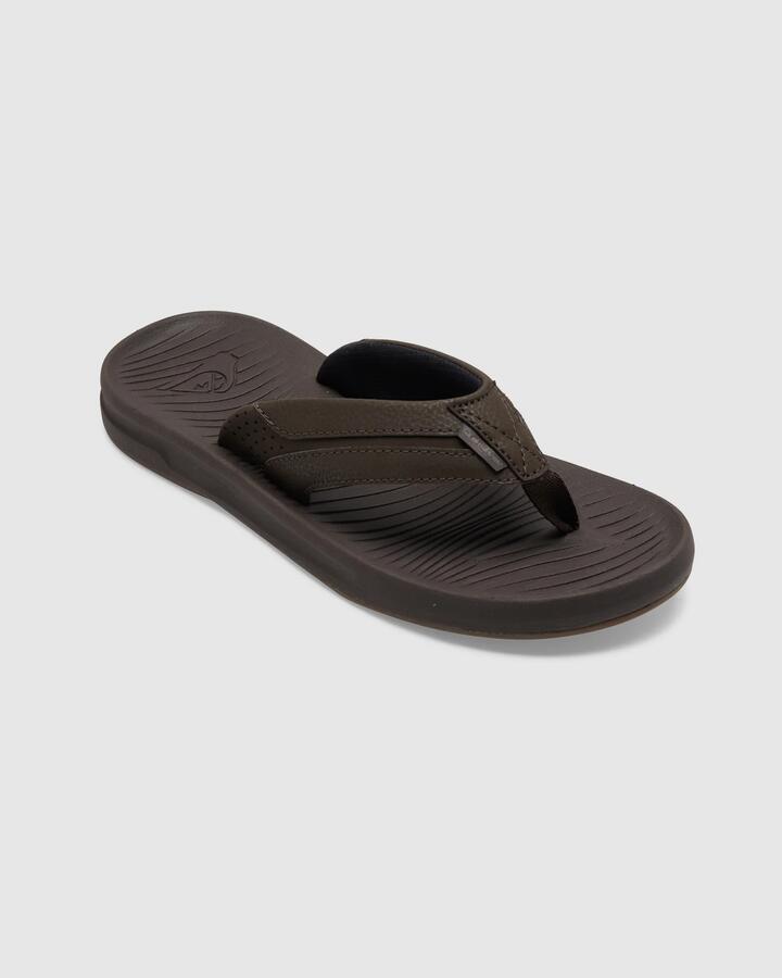 Image of Sandals. Product name - Quiksilver Mens Travel Oasis Thongs Brown/Brown/Brown in Brown/Brown/Brown colour by brand - Quiksilver