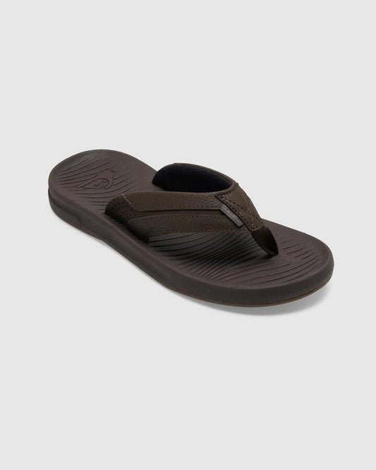 Image of Sandals. Product name - Quiksilver Mens Travel Oasis Thongs Brown/Brown/Brown in Brown/Brown/Brown colour by brand - Quiksilver