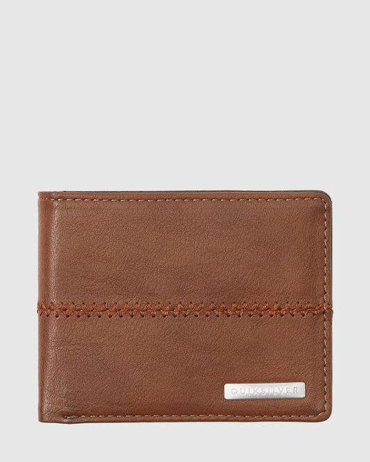 Image of Wallets & Money Clips. Productname: Quiksilver - Mens Stitchy 3 Tri Fold Wallet - Chocolate Brown - in Chocolate Brown colour by brand - Quiksilver