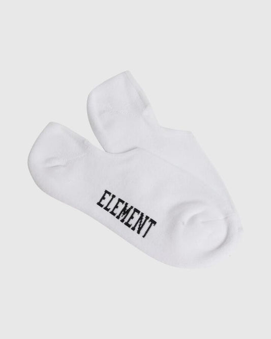 Image of Socks. Product name - Element Mens Nudie No-Show Socks White in White colour by brand - Element