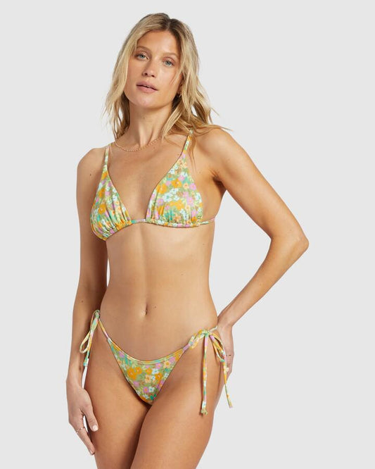 Image of Swimwear. Productname: Billabong - Womens On The Bright Side Tie Hike Bikini Bottom - Palm Green - in Palm Green colour by brand - Billabong