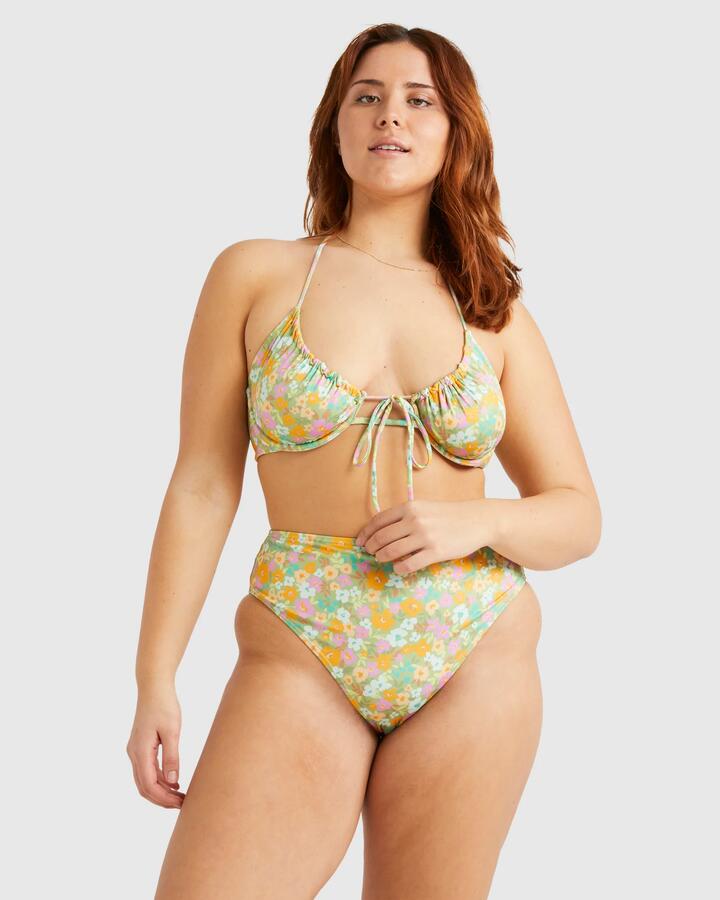 Image of Swimwear. Productname: Billabong - Womens On The Bright Side Kayden Underwire Bikini Top - Palm Green - in Palm Green colour by brand - Billabong