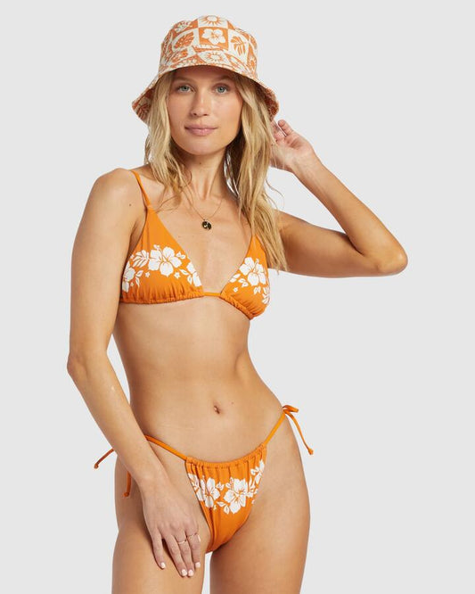 Image of Swimwear. Productname: Billabong - Womens On Island Time Ruched Hike Bikini Bottom - Dried Mango - in Dried Mango colour by brand - Billabong