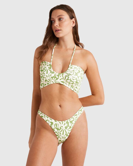 Image of Swimwear. Productname: Billabong - Womens Palm Grove Drew 2 Way Tank Bikini Top - Celery - in Celery colour by brand - Billabong