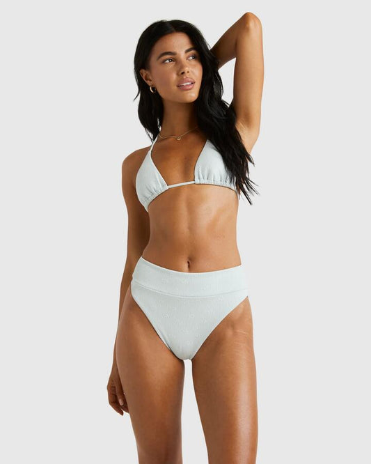 Image of Swimwear. Productname: RVCA - Womens Maisey High Rise Cheeky Bikini Bottom - Sky High - in Sky High colour by brand - RVCA