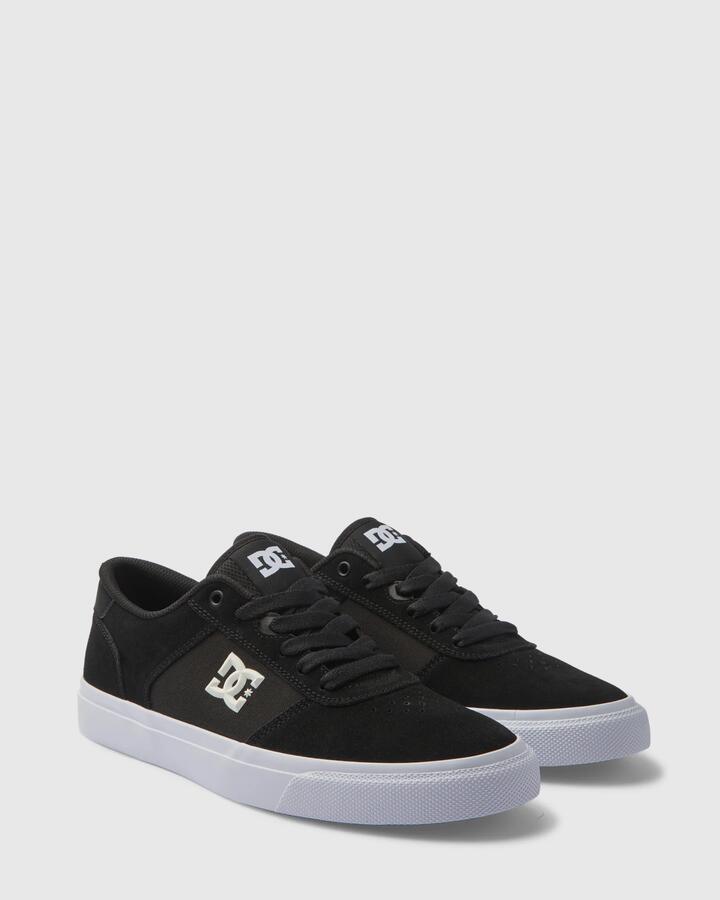 Image of Shoes. Product name - DC Shoes Mens Teknic Skate Shoes Black/White in Black/White colour by brand - DC Shoes