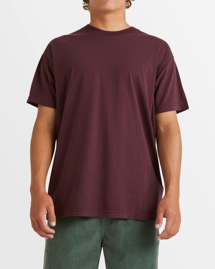 Image of T-Shirts. Product name - Billabong Mens Premium Wave Wash T-Shirt Port in Port colour by brand - Billabong