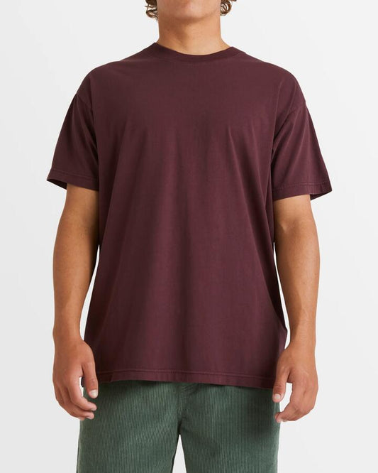 Image of T-Shirts. Product name - Billabong Mens Premium Wave Wash T-Shirt Port in Port colour by brand - Billabong