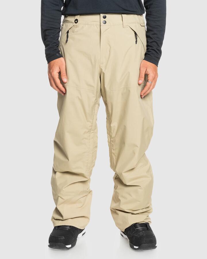 Image of a model wearing Pants. Product name - Quiksilver Mens Mission Gore-Tex Snow Pants Twill in Twill colour by brand - Quiksilver