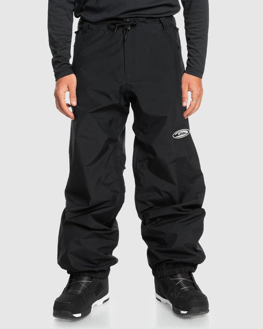 Image of a model wearing Pants. Product name - Quiksilver Mens High Altitide Gore-Tex Snow Pants True Black in True Black colour by brand - Quiksilver
