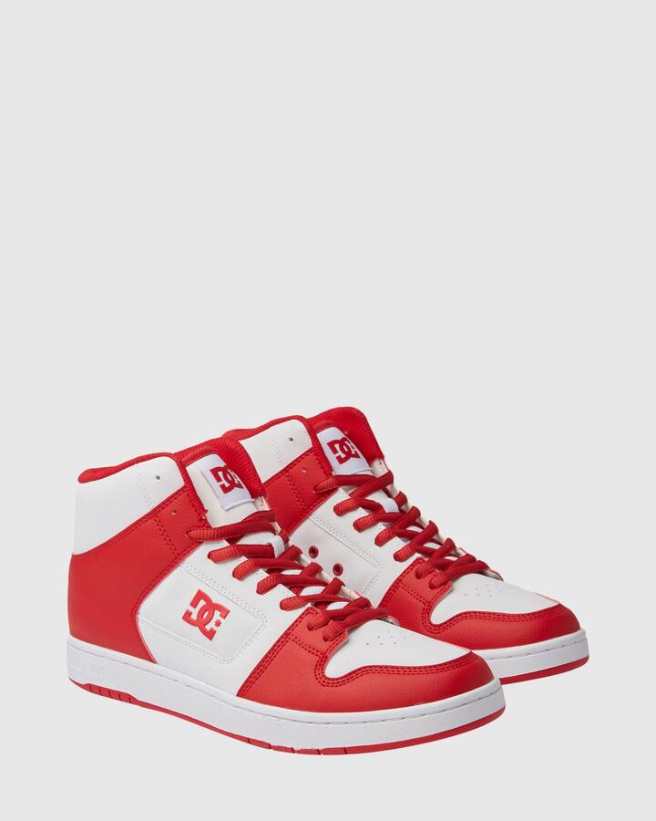 Image of Shoes. Productname: DC Shoes - Mens Manteca 4 Hi Sn Skate Shoes - White/Red - in White/Red colour by brand - DC Shoes