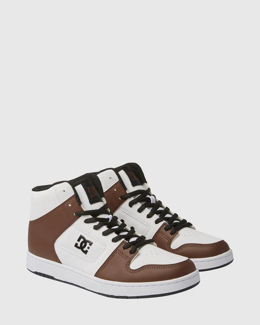 Image of Shoes. Productname: DC Shoes - Mens Manteca 4 Hi Sn Skate Shoes - White/Brown - in White/Brown colour by brand - DC Shoes