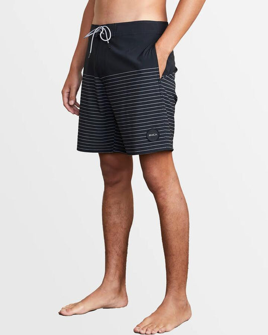 Image of Swimwear. Productname: RVCA - Mens Curren Trunk 18" Boardshorts - Black - in Black colour by brand - RVCA
