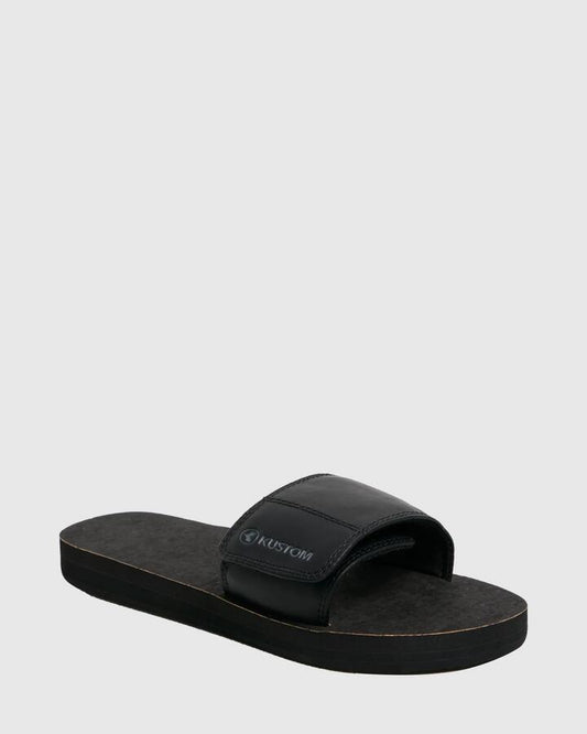 Image of Slippers. Productname: Kustom - Womens Uno Slides - Stealth - in Stealth colour by brand - Kustom