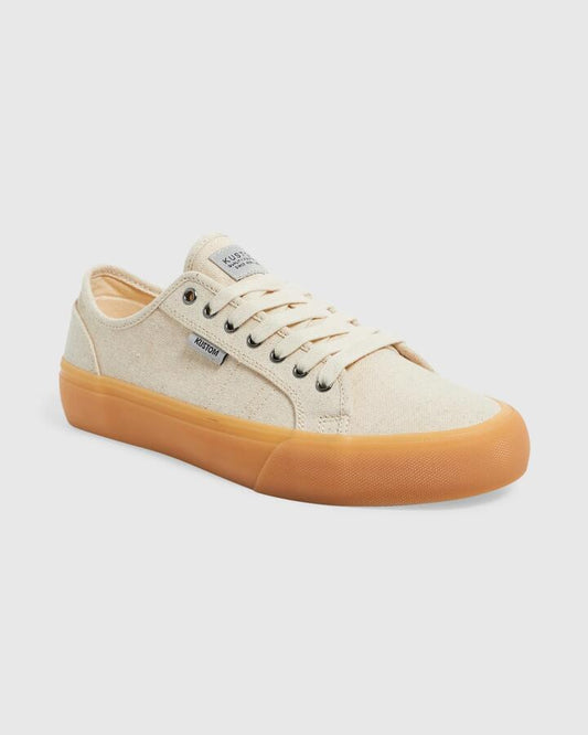 Image of Sneakers. Product name - Kustom Mens World-Wide Lo Sneakers Natural Hemp in Natural Hemp colour by brand - Kustom