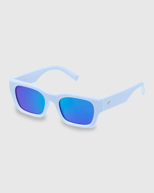 Image of Sunglasses. Productname: Le Specs - Shmood Square Sunglasses - White - in White colour by brand - Le Specs