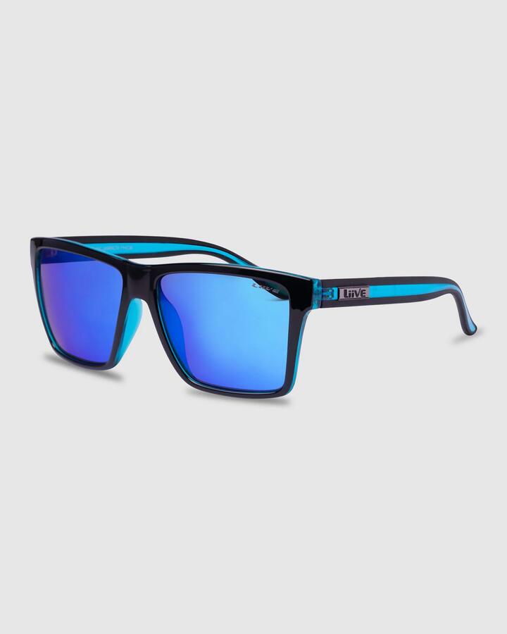 Image of Sunglasses. Productname: Liive - Laguna Mirror Square Sunglasses - Mirror Black Xtal Ne - in Mirror Black Xtal Ne colour by brand - Liive