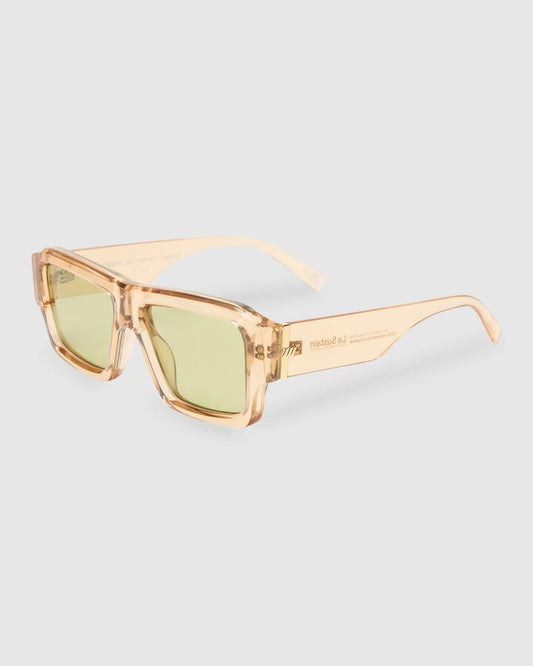 Image of Sunglasses. Productname: Le Specs - Polygraph Square Sunglasses - Sand - in Sand colour by brand - Le Specs