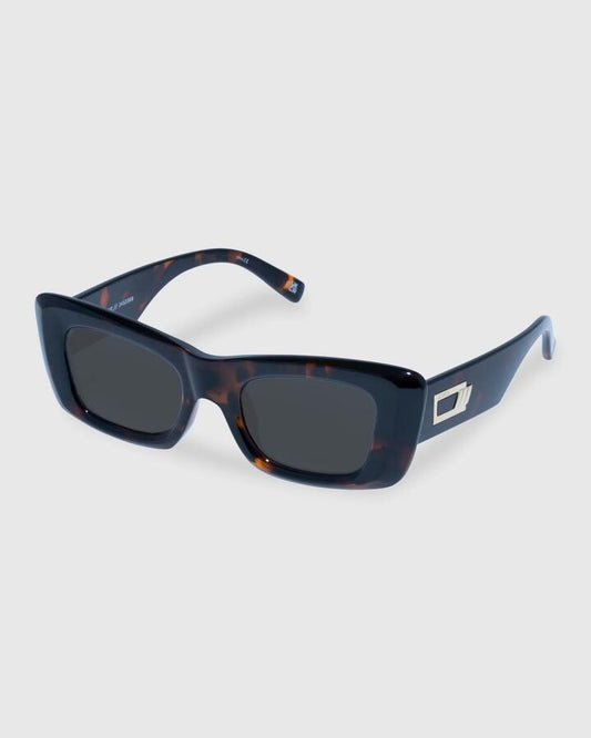 Image of Sunglasses. Productname: Le Specs - Dopamine Square Sunglasses - Tort - in Tort colour by brand - Le Specs