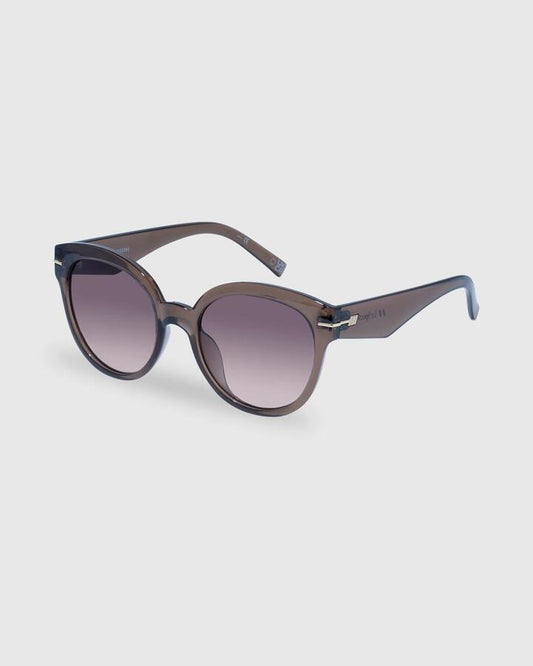 Image of Sunglasses. Productname: Le Specs - Capacious Round Sunglasses - Chocolate - in Chocolate colour by brand - Le Specs