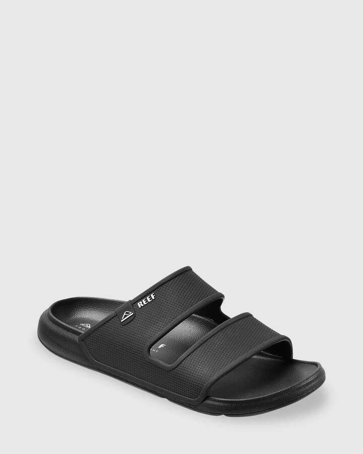 Image of Sandals. Product name - Reef Mens Oasis Double Up Sandals Black in Black colour by brand - Reef