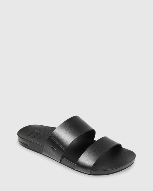 Image of Sandals. Product name - Reef Womens Cushion Vista Sandals Black Black in Black Black colour by brand - Reef