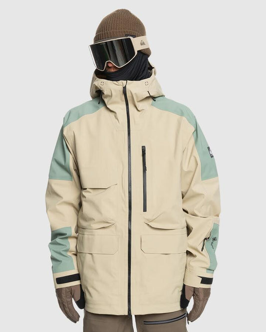 Image of Coats & Jackets. Productname: Quiksilver Mens Pro S Carlson 3L Gore-Tex Snow Jacket Twill - in Twill colour by brand - Quiksilver