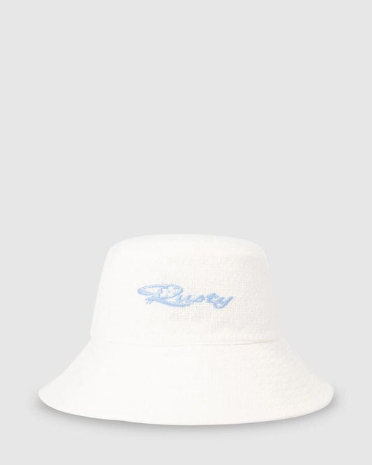 Image of Hats. Productname: Rusty Womens Bobby Boucle Reversible Bucket Hat Cream - in Cream colour by brand - Rusty