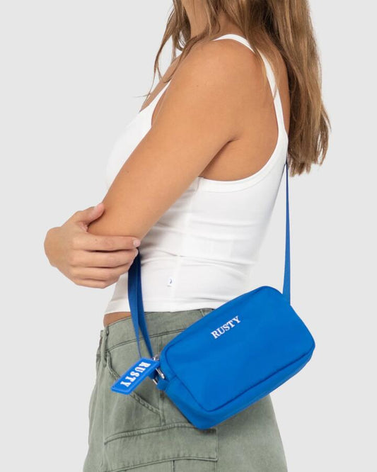 Image of Bags. Productname: Rusty Womens Runaway Nylon Side Shoulder Bag Electric Blue - in Electric Blue colour by brand - Rusty