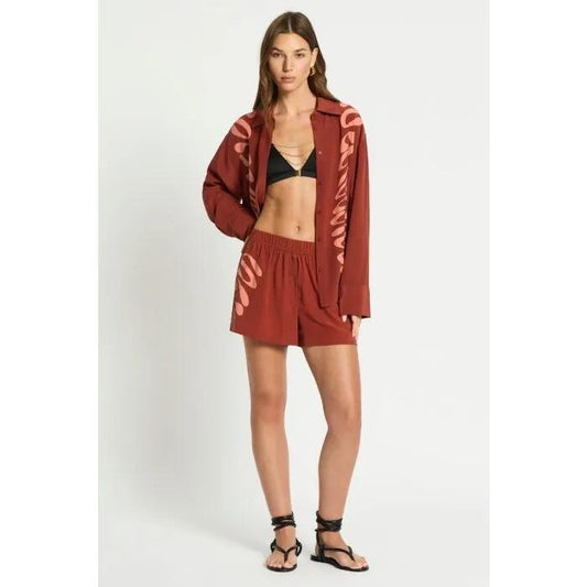 Image of a model wearing Shorts. Productname: Cuco Short in PRINT colour by brand - sass and bide