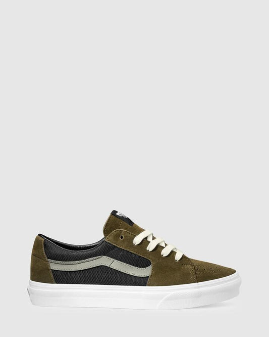 Image of Sneakers. Product name - Vans Sk8-Low Sneakers 2-Tone Olive/Black in 2-Tone Olive/Black colour by brand - Vans
