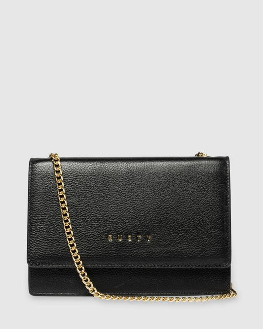 Image of Jewelry. Productname: Rusty Womens Honour Leather Chain Sling Bag Black 1 - in Black 1 colour by brand - Rusty