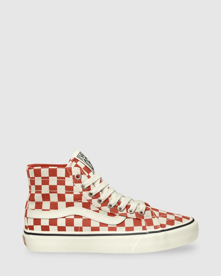 Image of Sneakers. Product name - Vans Sk8-Hi 38 Vr3 Sneakers Checkerboard Red in Checkerboard Red colour by brand - Vans