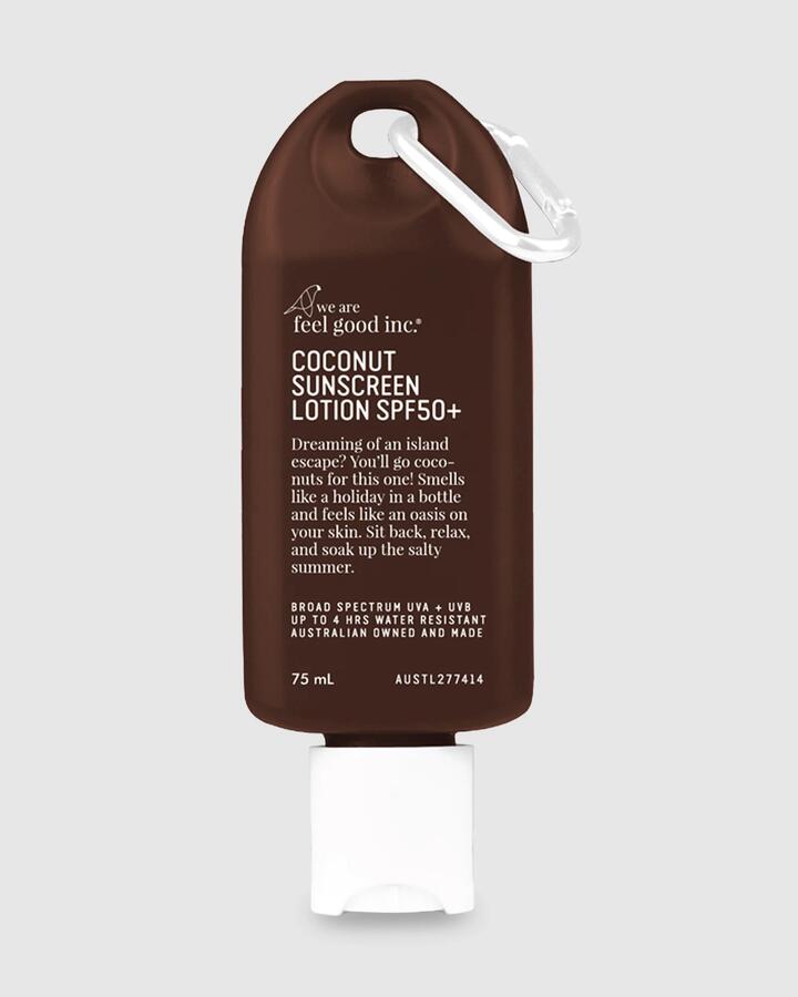 Image of Accessories. Productname: We Are Feel Good Inc Coconut Sunscreen Lotion Spf50 Sunscreen Natural - in Natural colour by brand - We Are Feel Good Inc