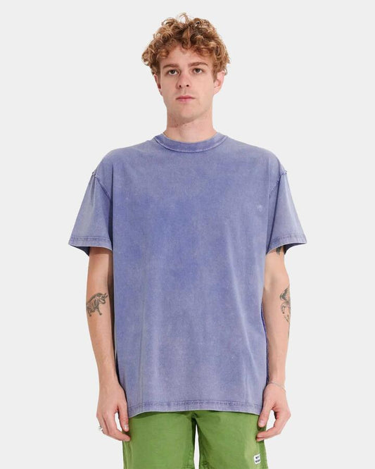Image of T-Shirts. Product name - Misfit Mens Acetime Reverse T-Shirt Acid Blue Print in Acid Blue Print colour by brand - Misfit