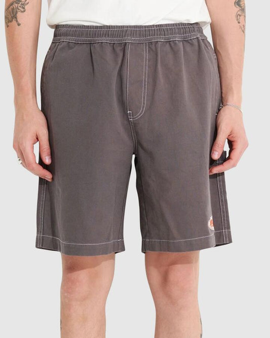 Image of a model wearing Shorts. Productname: Misfit - Mens Edge Of Care 20'' Walk Shorts - Ridge Grey - in Ridge Grey colour by brand - Misfit